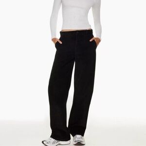 Aritzia TNA Ripcord Corduroy Pants Black Size 4 100% Cotton